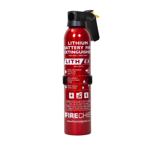 Firechief lithium battery lith-ex fire extinguisher 500ml