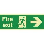 Fire Exit Arrow Right Sign (300x100mm)