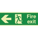 Fire Exit Left Sign (300x100mm)