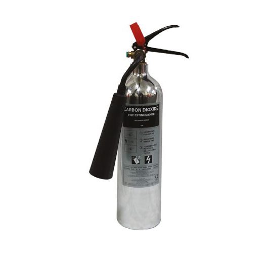 Polished 5kg carbon dioxide CO2 fire extinguisher