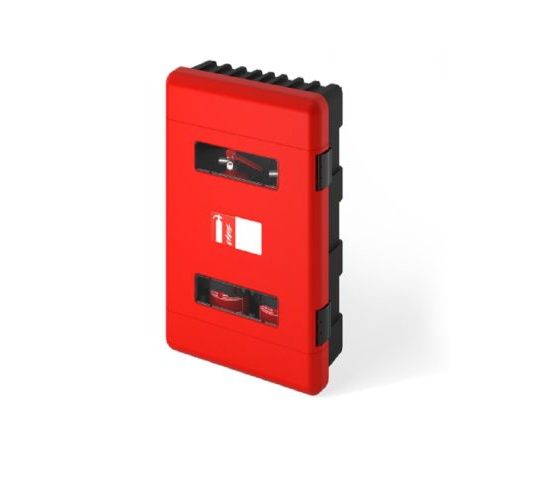 Double fire extinguisher cabinet