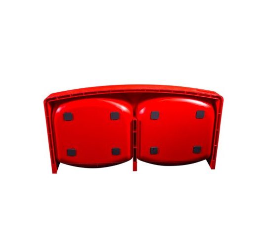 Base of Commander double fire extinguisher stand with rubber feet