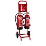 Double Fire Extinguisher Trolley