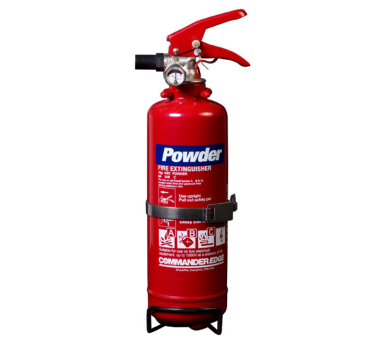 1kg CommanderEDGE Powder ABC fire extinguisher with strap