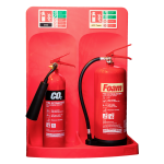 Double Fire Extinguisher Stand – RED