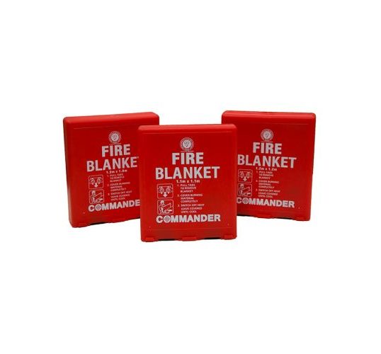 Commander 1m x 1m fire blankets for smothering fires