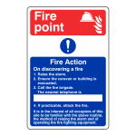 MM Sign PL 150×200 Fire Action (caravan)