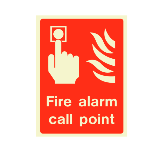 Fire alarm call point sign