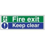 MM Sign PL 450×150 Fire Exit Keep Clear