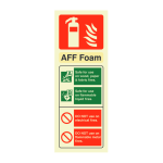 Foam Fire Extinguisher Identification Sign (75x200mm)
