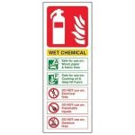 Wet Chemical Fire Extinguisher Identification Sign (75x200mm)