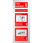 Fire Blanket Identification Sign (75x200mm)