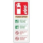 Foam Fire Extinguisher Identification Sign (75mm x 200mm)
