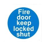 Fire Door Keep Locked Shut Sign (100x100mm)