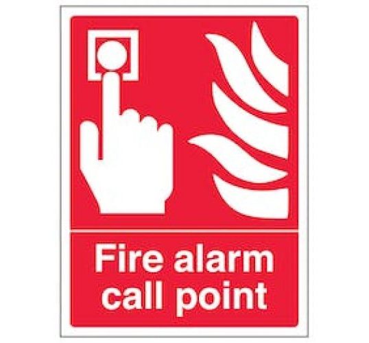 Fire alarm call point sign