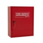 Red Fire Safety Document Box Key Type