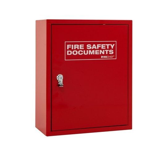 Red Fire Safety Document Box With Latch