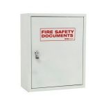 White Fire Safety Document Box Latch Type